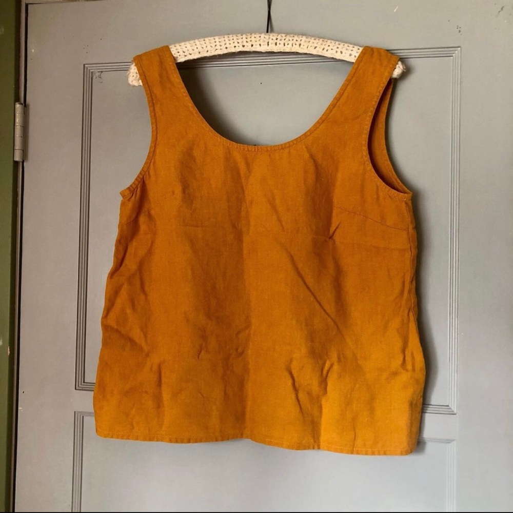 Not Perfect Linen Saffron Medium Porto Tank